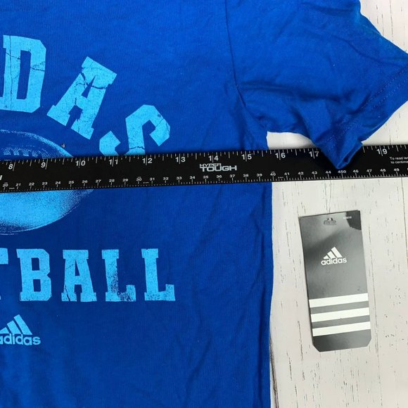 Adidas‎ Football Medium Casual T-Shirt Blue New Youth - Picture 2 of 6